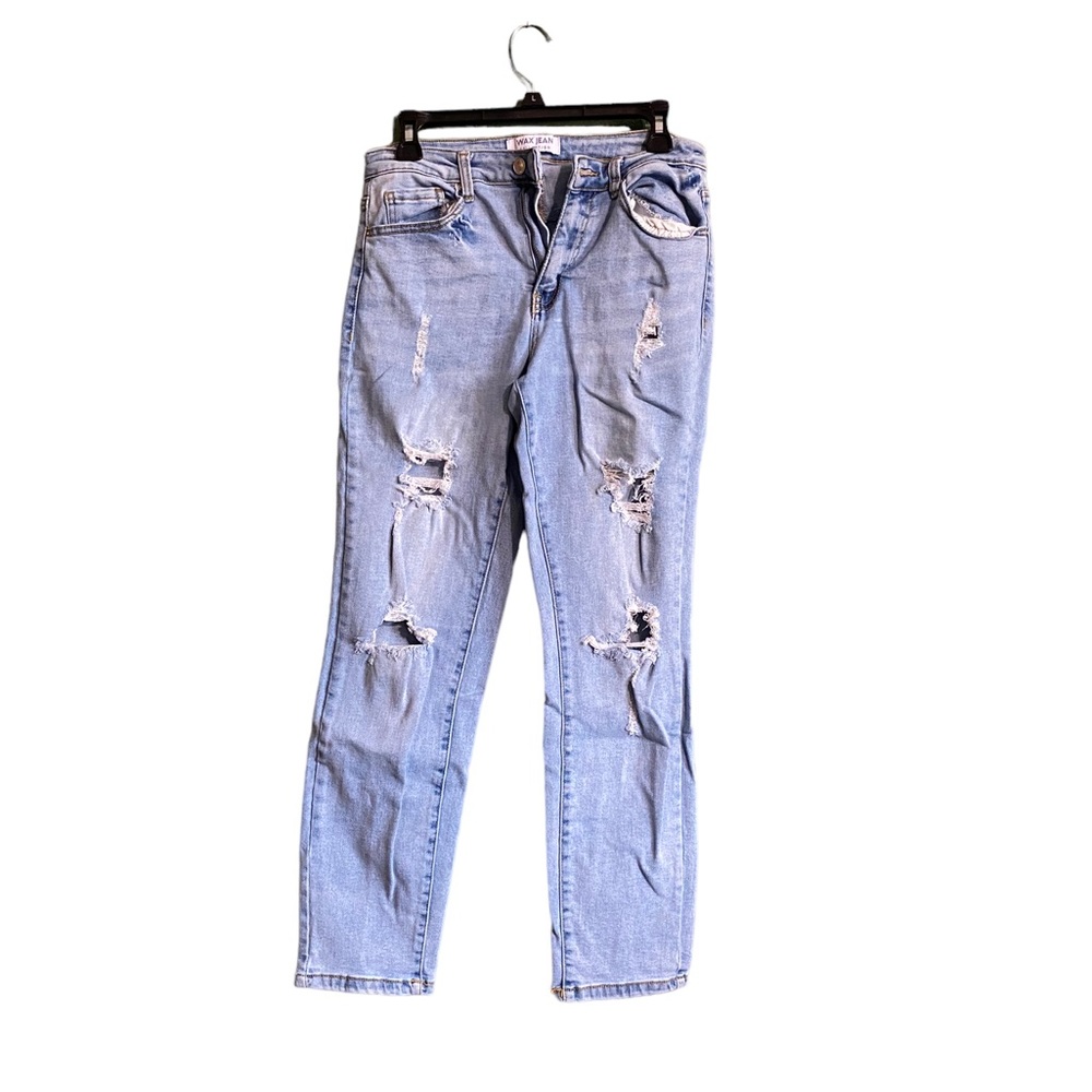 Women’s Wax Jean Collection Distressed 5/27 Light Wash